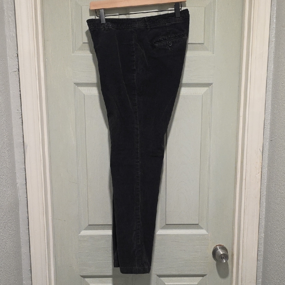 Banana Republic Martin Women's Relaxed Corduroy Charcoal  Wide leg Pants
